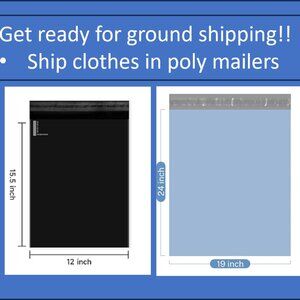 30 - Bundle of Large (15.5" x 12" + 24" x 19") Poly Mailers for Ground Shipping